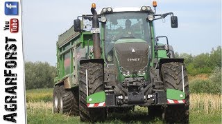 FENDT 936 VARIO im Einsatz  Gärreste Streuen mit BERGMANN TSW [upl. by Kingsley]