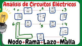 ✅ Teoría básica de circuitos  Nodos Ramas Lazos y Mallas [upl. by Maggie119]