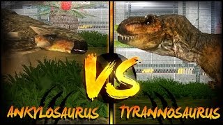 Dinosaur Battles  Tyrannosaurus Vs Ankylosaurus  Jurassic Park  Operation Genesis [upl. by Enelahs]