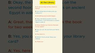 English Conversation at the LibraryShort [upl. by Rafaelia]