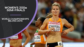 Womens 200m SemiFinals  World Athletics Championships Beijing 2015 [upl. by Jeanine]