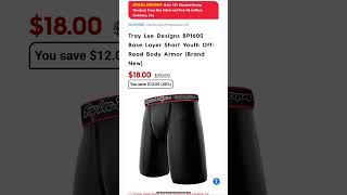 Motorhelmets Store Sale Troy Lee Designs Base Layer Short Youth MX amp 100 Crux Liner MTB Body Armor [upl. by Rosanna]