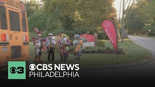 Bryn Mawrs Sacred Heart Academy enlists Mummers to welcome students back to school [upl. by Odilia789]