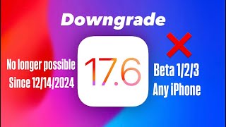 Downgrade from iOS 18 to iOS 176 Beta 123 any iPhone [upl. by Carmella8]