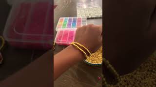 Making bracelets till my back hurts 👍🏼braceletmaking claybeadbracelets smallbusiness bracelets [upl. by Ahgiela]