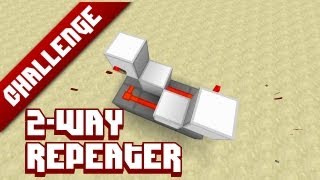 Minecraft Challenge 2Way Repeater Compact design [upl. by Notniuq]