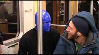 Blue Man Group åker tunnelbana Stockholm Subway 2010 [upl. by Reginnej771]