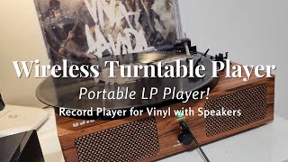 Wireless Turntable Player  Portable LP Player Record Player for Vinyl with Speakers  Udreamer [upl. by Gelasias]