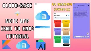 Make a Notes App in Android Studio cloud base Full Tutorial  Kotlin  Hindi  UI design  Part2 [upl. by Neillij]