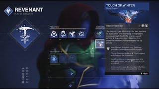 Destiny 2  Glycon last chest amp The Touch Of Winter aspect for Hunters [upl. by Gladwin443]