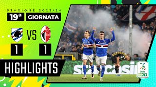 Sampdoria vs Bari 11  Esposito la riprende negli utlimi secondi  HIGHLIGHTS SERIE BKT 2023  2024 [upl. by Nyrem]