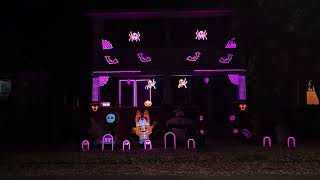 Reed Family Light Show Halloween 2024 Running Up That Hill Stranger Things [upl. by Yasui]