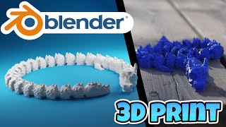 Articulated Dragon 3d print  Blender tutorial [upl. by Pettiford343]