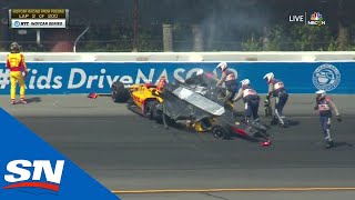 Another IndyCar Crash At Pocono Raceway Stirs Up More Controversy [upl. by Huttan]