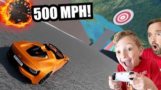 FATHER SON SPORTS CAR VIDEO GAME  Impossible Death Jump [upl. by Nivac865]