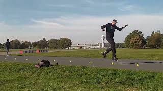 Berlin Tempelhof Feld inline skating training [upl. by Sharos]