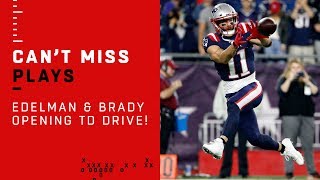 Edelman Featured on Bradys Opening TD Drive [upl. by Ahsauqram560]