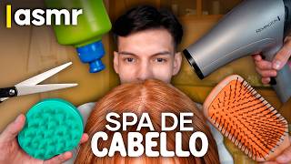 ASMR español ATENCIÓN PERSONAL para dormir spa de cabello [upl. by Glenda]