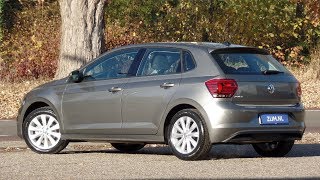 Volkswagen NEW Polo 2018 Highline Limestone Grey 16 inch Las Minas walk around amp detail inside [upl. by Ailliw]