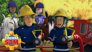 Fireman Sam Fires and Horse Rides  Fireman Sam 2 Hour Compilation  Cartoons for kids [upl. by Aimet]