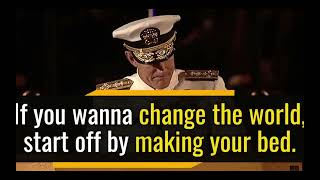 Speech To Change Your Life Today Admiral McRaven quotMake Your Bedquot Words Of Wisdom [upl. by Akzseinga]