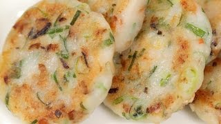 Easy Fried Daikon Mochi Recipe Chinese Turnip Cake  Cooking with Dog [upl. by Jeff]