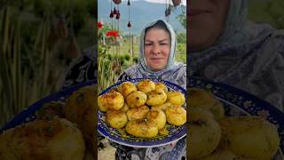 Potatoes with mushroom sauce shortvideo ruralfamily recipe [upl. by Handbook192]