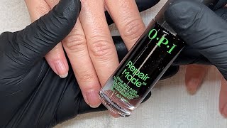 She used OPI Repair Mode for 7 days and here are the results [upl. by Sorce]