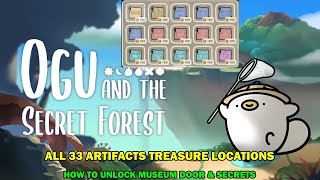 Ogu and the secret forest walkthrough  All 33 artifact treasure locations  How to complete museum [upl. by Assertal274]