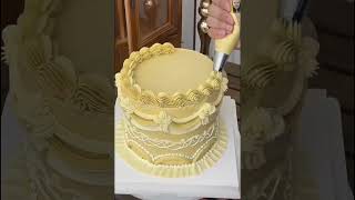 Yellow Ruffles Cake Design Decoration [upl. by Esdras]