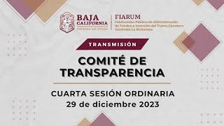 FIARUM Comité de Transparencia  Cuarta Sesión Ordinaria [upl. by Hanzelin]