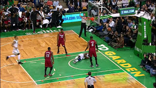 LeBron James MONSTER alleyoop slam vs Celtics [upl. by Hars]