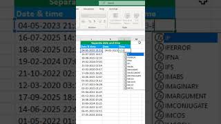 Separate Date ampTime excel exceltips exceltech [upl. by Shatzer]