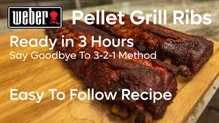 Pellet Grill Rib Recipe  Ready In 3 Hours  Baby Back Ribs On Smoker  Weber Searwood Rib Recipe [upl. by Vernier]