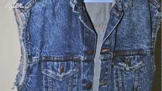 DIY Turn your denim jacket into a denim vest and fray it [upl. by Trinia943]