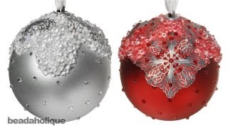 How to Embellish an Ornament with Crystal Clay Filigree and Crystals [upl. by Hare]