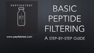 Peptide Filtering Basics  PES Syringe Filter [upl. by Yelich25]