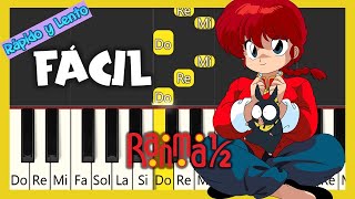 Ranma12  TUTORIAL DE PIANO FÁCIL [upl. by Airdnaid918]