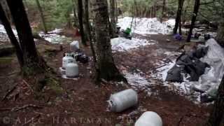 Tour of North Pond Hermits Campsite  April 13th 2013 [upl. by Salsbury]