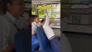 Student in school bus shorts comedy funny fun viralshort youtubeshorts schoollife trending [upl. by Whallon]