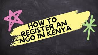 Unlocking Impact A StepbyStep Guide to NGO Registration in Kenya [upl. by Petigny]