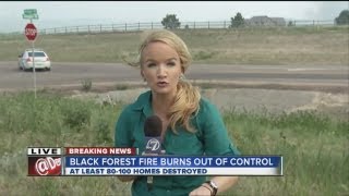 7News Reports from Black Forest Fire Evacuation Zone [upl. by Idnyc]