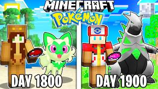 I Survived 1900 DAYS in Minecraft POKEMON [upl. by Ahkihs]