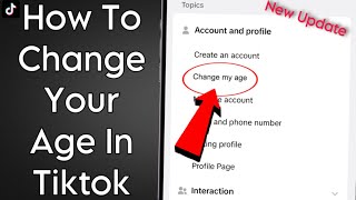 How To Change Your Age On Tiktok 2024 [upl. by Ahsirat]