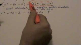 Subtracting Polynomials [upl. by Lledal]