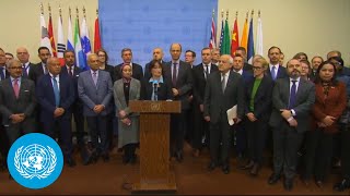 Protecting the Protectors  Joint Statement at Security Council Media Stakeout [upl. by Anigar]