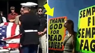 Westboro Baptist Church Riots At Marine Funeral Gets Greeted By Bikers [upl. by Debra]