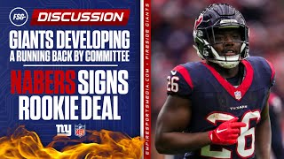 Giants Developing a Running Back By Committee  Nabers Signs Rookie Deal [upl. by Etterual]