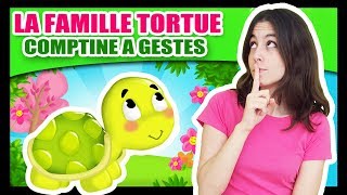 La famille Tortue  Comptines à gestes pour bébé  Titounis [upl. by Tiemroth457]