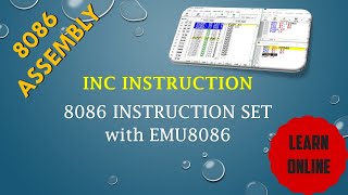 INC Instruction 8086 instruction set with emu8086 Increment instruction assembly language example [upl. by Lolita780]